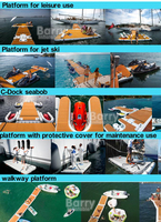 Île flottante gonflable Barry Leisure Land, radeau gonflable, ponton pour jet ski, plateforme flottante avec échelle