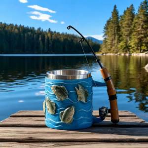 The new cross-border Fishing <b>Mug</b> is a creative <b>mug</b> designed for fishing enthusiasts - Product Image 4