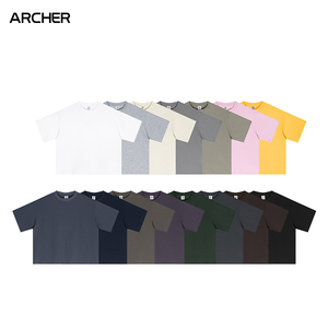 Camiseta con Logotipo Personalizado, 240G, Corte Holgado, Sensación Fresca, 74% Algodón, 26% Poliéster, para Hombre, Color Sólido, Cuello Redondo, Informal - Product Image 2