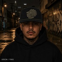 Casquette Trucker 5 Panneaux Vintage Personnalisée avec Broderie, Visière en Mousse et Filet, Style Urbain Chicano Côte Ouest, Vente en Gros