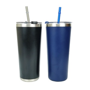 Mug isotherme <span class=keywords><strong>personnalisé</strong></span> Voyage en plein air Tasse à café portable Réutilisable Anti-fuite Tasse à vide avec paille - Product Image 1