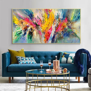 Dipinto a Olio su Tela con Paesaggio Astratto di <span class=keywords><strong>Nuvole</strong></span> Colorate, Poster e Stampe d'Arte da Parete per Soggiorno, Decorazione Casa - Product Image 2