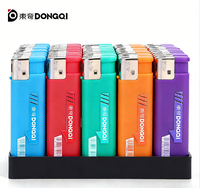 Briquet électrique au prix d'usine, logo personnalisé, briquet à gaz rechargeable en plastique pour cigarettes