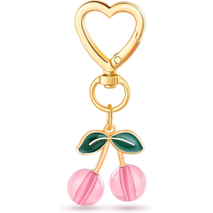 Ciondolo a Cuore da Ragazza Più Venduto, Charm a Forma di Cuore con Ciliegia, Simpatici Portachiavi, Charm per Borse, Portachiavi per Borsette, Migliori Regali - Product Image 1