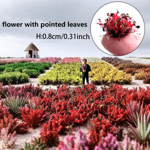 ミニチュア草クラスター尖った葉花クラスターモデルDIY手作りプラスチックシーン作り素材 - Product Image 3