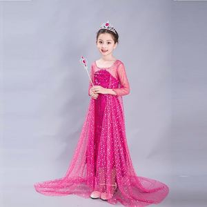 Nuevo Vestido de Lentejuelas para Niñas, Ropa de Fiesta, Disfraz de Princesa para Niñas, Color Blanco y Azul - Product Image 3