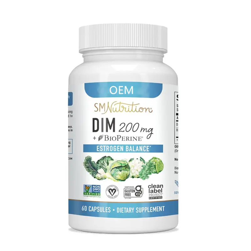 DIM дополнение веганские капсулы поддерживает гормон и эстроген баланс менопаузы добавки 99% DIM дииндолилметановые капсулы