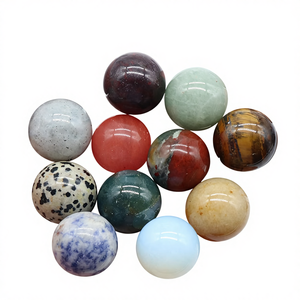 Lot de 100 pierres précieuses naturelles multicolores de 20 mm, polies, non poreuses, pour la guérison des chakras, style astronaute, décoration de bureau - Product Image 4