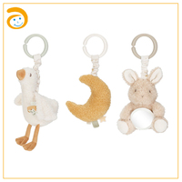 Arche de jeu pour poussette avec jouets en peluche Lapin, Lune, Oie, barre d'activités pour siège auto bébé, accessoire de voyage pour bébé
