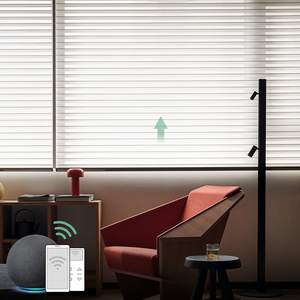 Shangrila Shades Compatible con Alexa <span class=keywords><strong>Google</strong></span> <span class=keywords><strong>Home</strong></span> Persiana motorizada con control remoto Persianas transparentes triples inalámbricas - Product Image 2