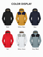 Veste à capuche imperméable coupe-vent isolée à coque rigide, avec rembourrage en duvet de coton intégré personnalisé pour la randonnée, le camping et les aventures en plein air