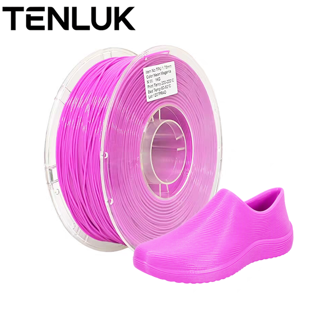 Pink Purple TPU 95A Filament Stiff Flexible 3D Material for Custom Phone Cases Protective Accessories