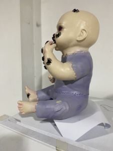 <span class=keywords><strong>Creepy</strong></span> Spider Latex Doll Style chinois Halloween Party Maisons hantées Horreur Événement Fournitures Noël Pâques - Product Image 3