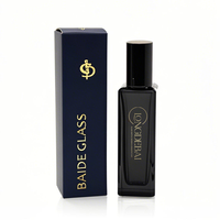 Kustom persegi kecil kosong isi ulang parfum semprot botol 10ml 15ml 20ml Crimp biru Mini portabel parfum botol dengan kotak