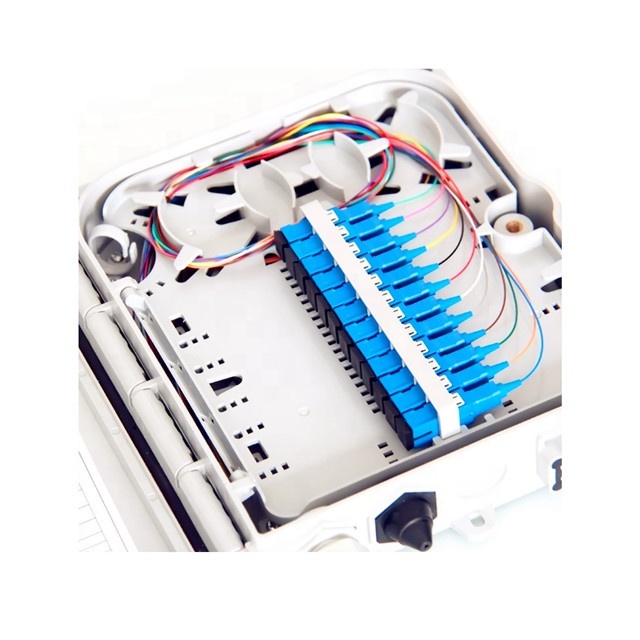 FTTH Indoor Outdoor Wall Mount 4 8 12 16 24 48 Core Fiber Optic Termination Box Fiber Optic Distribution Box
