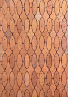 Carrelage en mosaïque de briques rouges ovales, ignifuge, imperméable, résistant au gel, pour la décoration des murs et des sols, intérieur et extérieur