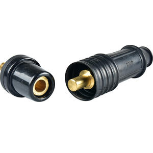 ข้อต่อเชื่อมเร็วสำหรับเครื่องเชื่อมรุ่น Ruiling K10P แบบปลั๊กและเต้ารับทรงกระบอกปลายเรียว อะแดปเตอร์ทองแดงทรงกลม - Product Image 1