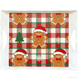 Nouveau <span class=keywords><strong>Plateau</strong></span> <span class=keywords><strong>de</strong></span> Buffet Rectangulaire Polyvalent en Mélamine <span class=keywords><strong>de</strong></span> 18 Pouces à Double Taille <span class=keywords><strong>avec</strong></span> Poignées Découpées, Qualité Alimentaire 2026 - Product Image 4