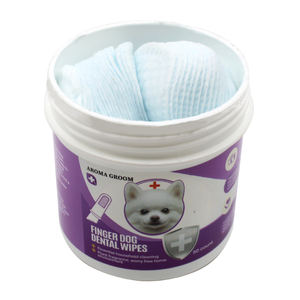 OEM ODM Marque privée Personnaliser le nettoyage des dents et des gencives des animaux de compagnie Lingettes humides pour gants de doigts Rafraîchir la peste le tartre Enlever les lingettes pour les doigts - Product Image 4