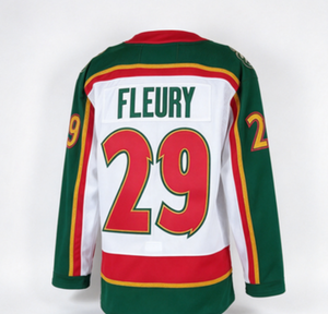 Maillot de hockey des Minnesota Wild # 97 Kaprizov # 7 Faber # 29 Fleury # Collection de 12 uniformes cousus pour hommes Boldy - Product Image 3