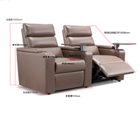 Fauteuil inclinable électrique à double moteur, réglable de 110 à 160 degrés, siège de cinéma VIP en cuir avec porte-gobelet et tablette, pour salon moderne