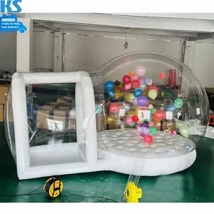 Casa de burbujas inflable para niños de fiesta, con puente castillo hinchable, tienda de burbujas inflable de PVC, casa de rebote de burbujas inflable de 3m, 4m, 5M