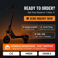 Scooter Eléctrico Plegable de 10 Pulgadas, 48v, Híbrido, Doble Amortiguación, para Adultos, Todoterreno, Velocidad 45km/h, Venta al Por Mayor de Fábrica