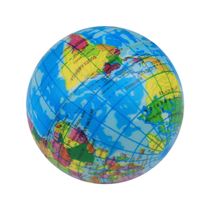 थोक 63 मिमी पु फोम पृथ्वी दुनिया का नक्शा एंटी तनाव बॉल टॉय - Product Image 1