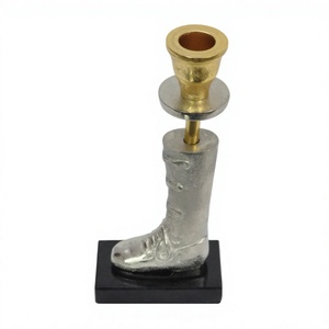 Aluminum Solid <b>Shoe</b> Base Candlestick Stand Handcrafted Eco Friendly Metal Aluminum Unique Metal Candle <b>Holder</b> at Low Cost - Product Image 1