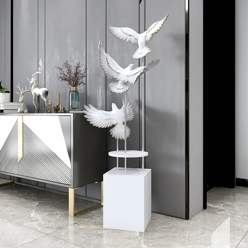 Hot Verkoop Licht Luxe Vloer Vogel Vloer Ornamenten Grote Entree Kantoor Home Decor Housewarming Geschenken