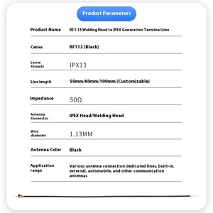 ATWE Câble de communication RF double bande pour <span class=keywords><strong>adaptateur</strong></span> d'<span class=keywords><strong>antenne</strong></span> RG1.13 Connecteur 2.4-5.8GHz 5dBi IPX4 5W - Product Image 2