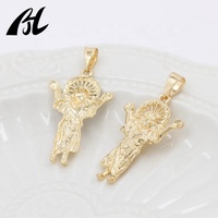 Pendentif tibétain pour jeune jésus religieux, chandail religieux, plaqué or 14K, 1 pièce, meilleure vente