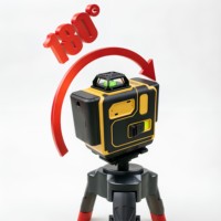 Niveau laser rechargeable à ligne croisée verte 16 points avec base magnétique pour usage industriel, bricolage, cloisons sèches, rénovation domestique et mesure de chantier