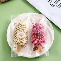 Sachet d'emballage thermoscellable en plastique jetable pour bâtonnets glacés, crèmes glacées et aliments surgelés, avec motif dessin animé mignon