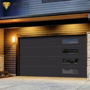Portes <span class=keywords><strong>de</strong></span> <span class=keywords><strong>garage</strong></span> à rouleaux en verre industrielles modernes 16x7 8x7 doubles automatiques avec télécommandes, pour extérieur, best-seller, projet d'usine - Product Image 2