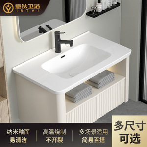 Lavabo de Cerámica Italiano de Titanio, Grande, de Una Pieza, con Esquinas Redondeadas y un Solo Orificio - Product Image 3
