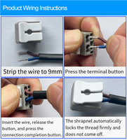 Borniers électriques 4 broches CUL PCB Push-in Wire Connector 935-4P Connector Easy Installation Power Connect