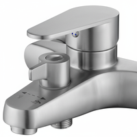 Mitigeur thermostatique mural chromé apparent pour douche, robinet de douche pour salle de bain