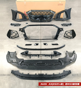 Parachoques Delantero para Audi A3 <span class=keywords><strong>2021</strong></span> Modificado a <span class=keywords><strong>RS3</strong></span> con Rejilla, Difusor Trasero y Tubos de Escape, Nuevas Piezas de Auto - Product Image 2