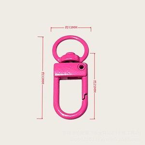 Diy Jewelry <b>Accessories</b> Zinc Alloy Painted Small Door Buckle Keychain Round Shape <b>Baking</b> Paint Treatment For Craft Gift - Product Image 3