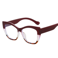 Kacamata Anti-Blue Light Bingkai Cat Eye Tanpa Resep, Fashionable, Multi-Warna, Kacamata Live