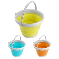 Seau à eau pliable en Silicone TPR, porte-glace Portable pliable seau de pêche en plein air
