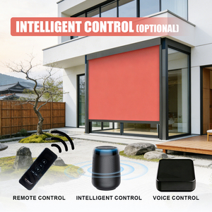 Stores automatiques d'extérieur ZEBRATECH Tuya Wifi, moteur de store étanche, tissu uni filtrant la lumière, pour mur et <span class=keywords><strong>garage</strong></span>, certifié CE - Product Image 6