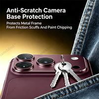 Protection d'objectif d'appareil photo ultra-fine effet seconde peau, ajustement parfait 1:1, anti-graisse, anti-rayures, résiste aux traces de doigts, film pour iPhone 18 Series