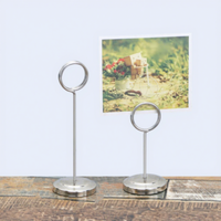 Porte-numéro de table en métal en forme d'anneau avec clip pour carte et menu, support d'affichage pour étiquette de prix, porte-carte de place