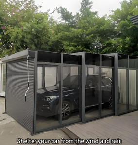 Garage mobile en alliage d'aluminium, véranda en verre, garage de stationnement pliable et télescopique - Product Image 5