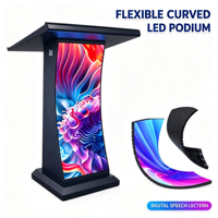 Écran LED de podium intérieur/extérieur, pupitre numérique P2.5 autoportant, affichage couleur 4K, en aluminium moulé, pour salle de conférence et discours