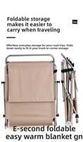 Chaise longue de plage pliable individuelle avec dossier inclinable et appui-tête amovible en soie glacée