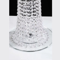 Magnifiques cristaux suspendus, décorations de table de mariage, fleurs artificielles en verre, centres de table floraux pour location