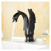 Robinet de lavabo en laiton moderne européen, mitigeur d'eau chaude et froide à poignée unique avec design animal, pour lavabo de comptoir